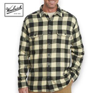Woolrich OxbowBend Plaid Flannel Check Overshirt Casual Button Cardigan | Size M